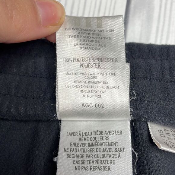 Y2K vintage Women’s Adidas boot cut fuzzy lounge pants Large Black - Picture 5 of 7